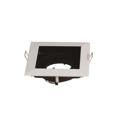 Spot De Embutir Recuado Blumenau Lince Para Lâmpada Mr16 Quadrado Bivolt Branco - Preto