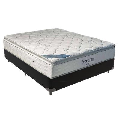Cama Box Casal E Colchão Freedom Ortobom D33 Cor:preto