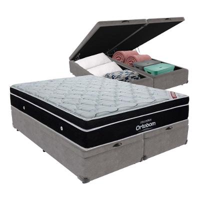 Cama Box King Baú Ortobom Elegant Molas Ensacadas Pillow