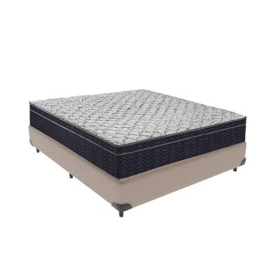 Cama + Box Casal Colchão Ortobom D45 Airtech Extra Firme Cor:bege