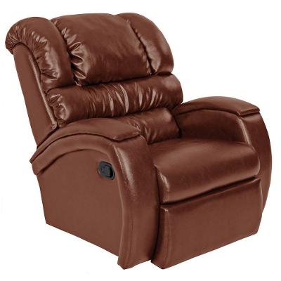 Poltrona Do Papai Reclinável Zero Wall Com Gatilho Biorne F05 Corano Caramelo Brilho -lyam Decor
