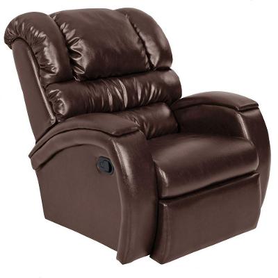 Poltrona Do Papai Reclinável Zero Wall Com Gatilho Biorne F05 Corano Marrom Brilho - Lyam Decor