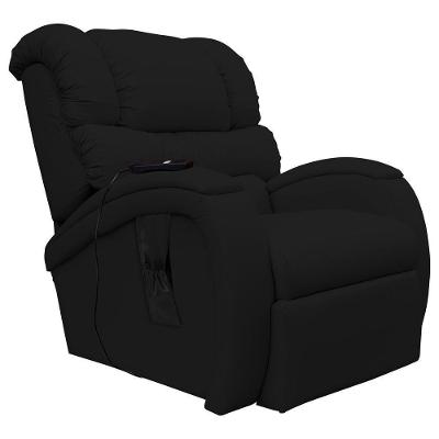 Poltrona Do Papai Reclinável Elétrica Com Controle Biorne F05 Corano Preto - Lyam Decor