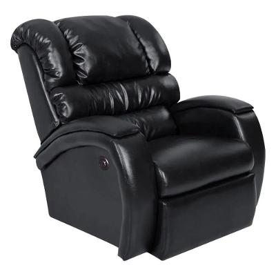 Poltrona Do Papai Reclinável Zero Wall Com Botão Biorne F05 Corano Preto Brilho - Lyam Decor