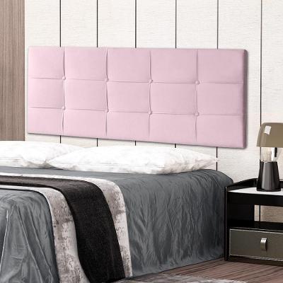Cabeceira Painel Casal Queen 1,60m Roma Suede Rosa Bebê Dal Poz Estofados