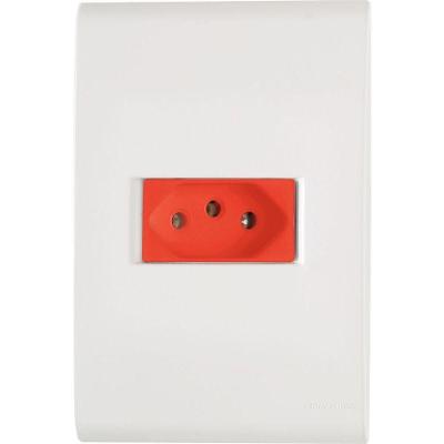 Tramontina -tomada 2p+t 20a-250v Modular Vermelha Vermelho E Branco - 250v