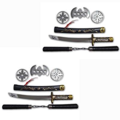 2 Kits Ninja Espada Katana Nunchako Shuriken Infantil Samurai