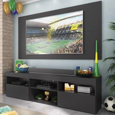 Rack Com Painel Tv 65" Holanda Br3059 Preto