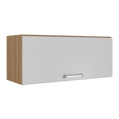 Armário Aéreo 80cm Com 1 Porta Basculante Paris Mutimóveis Mp2187 Rustic-branco Rustic-branco