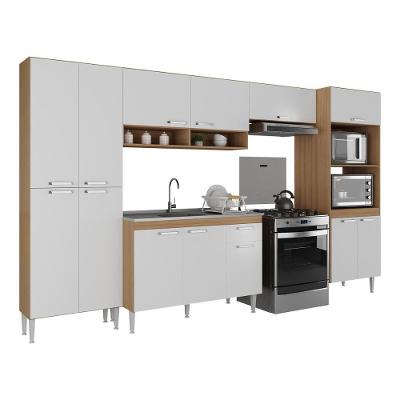Armário De Cozinha Modulada Com Gabinete De Pia 5 Pçs Paris Multimóveis Rustic-branco Rustic-branco