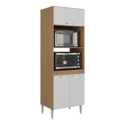 Paneleiro Torre Quente Para Forno E Microondas Paris Multimóveis Mp2186 Rustic-branco Rustic-branco