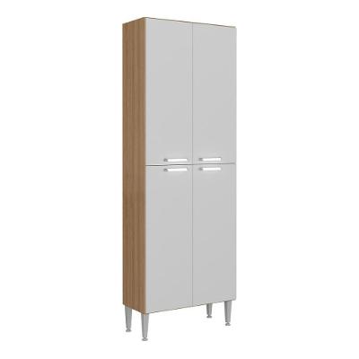 Paneleiro Com 4 Portas Paris Multimóveis Mp2185 Rustic-branco Rustic-branco