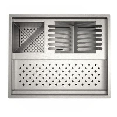 Calha Quadrada 48 Cm Escorredor Inox P/Acessórios