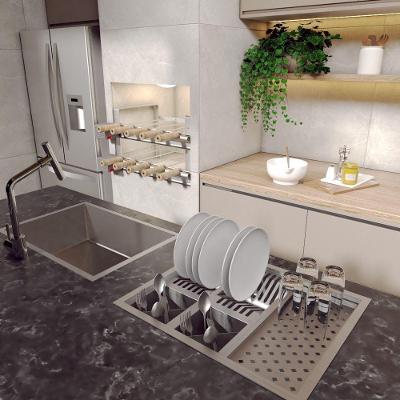 Calha Varanda Gourmet De Cozinha Escorredor Inox