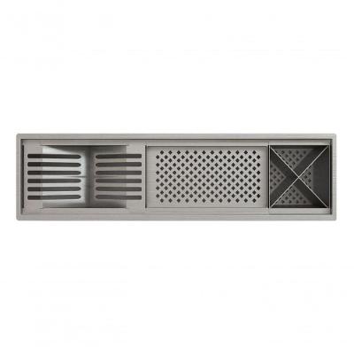 Canal Organizador Acetinado Em Inox Calha Organizado