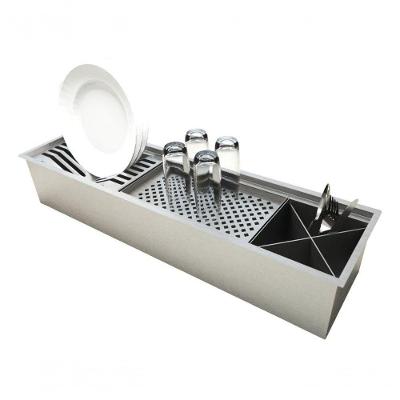 Escorredor Em Inox Resistente Para Copos Aço Balcão Luxuoso