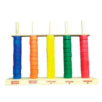 Brinquedos Educativos Ábaco Aberto 50 Argolas
