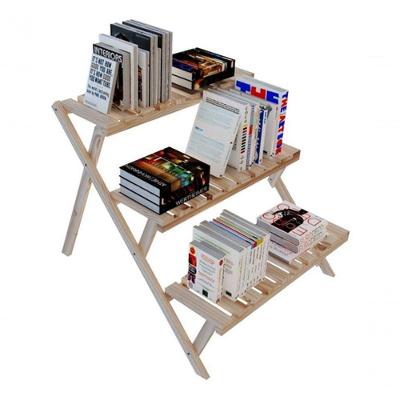 Escada Prateleiras Suporte Para Livros Cor Natural 