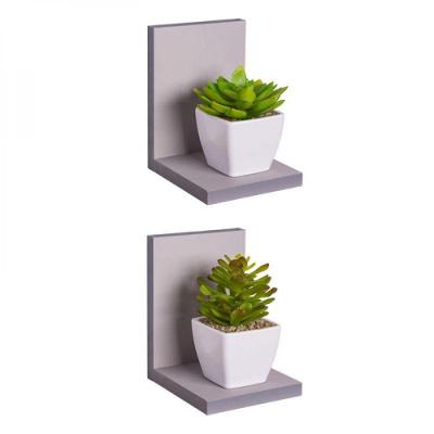 Kit 2 Prateleiras Buzios 15 X 12cm Cinza Claro