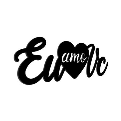 Palavras Decorativas Para Parede Mdf Eu Amo Você 3d