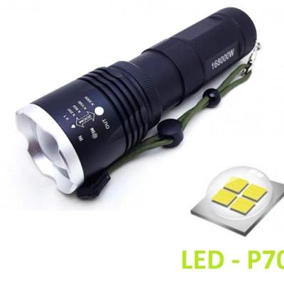 Lanterna Holofote Tática Led P70 Com Zoom Ajustável - Bm8504