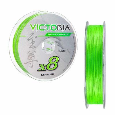 Linha de Pesca Multifilamento 8 Fios Victora 100m Verde Lima 0.27mm 30lb