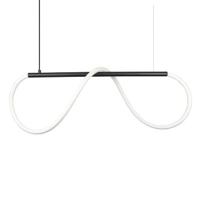 Lustre Design Moderno Rope 38w - Silicon Led 6000k - Preto