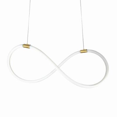 Lustre Design Moderno Knot 38w - Silicon Led 6000k - Ouro