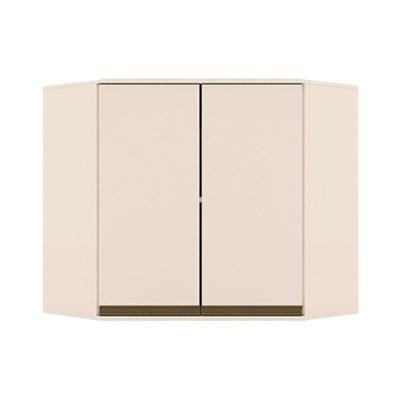 Armário Aéreo Cozinha Modulado Canto Oblíquo Connect 2 Portas 83cm Off White - Henn