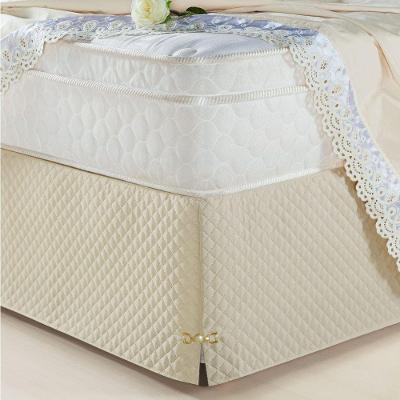 Saia Para Cama Box Casal Padrão Veneza 1 Peça Bege