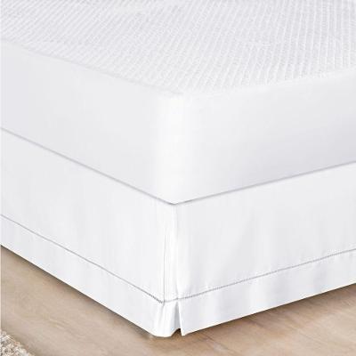 Saia Para Cama Box Solteiro Ponto Palito 1 Peça Branco