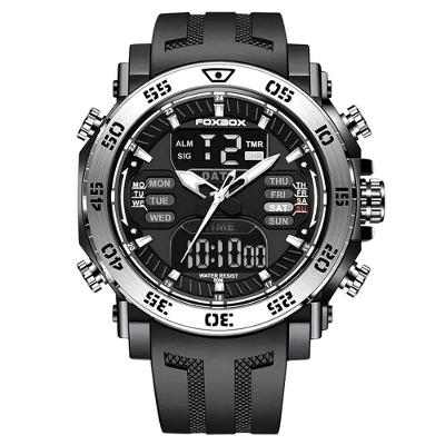 Relógio De Pulso Digital Led Masculino Impermeável De Quartzo Esportivo Prata