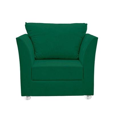Poltrona Cadeira Decorativa Para Sala E Quarto Lisboa Suede Verde