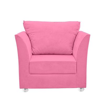 Poltrona Cadeira Decorativa Para Sala E Quarto Lisboa Suede Rose