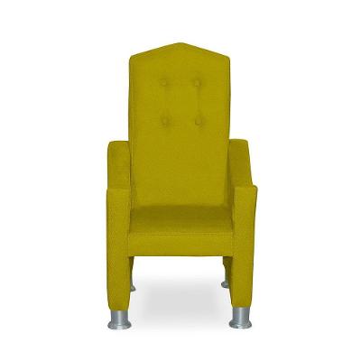 Mini Cadeira Poltrona Infantil Troninho Decorativa Suede Amarelo