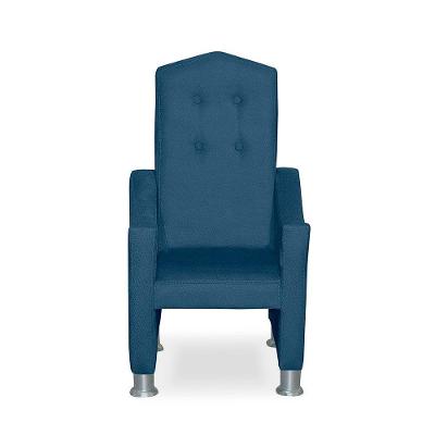 Mini Cadeira Poltrona Infantil Troninho Decorativa Suede Azul Marinho