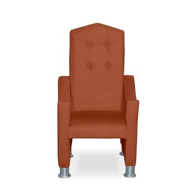 Mini Cadeira Poltrona Infantil Troninho Decorativa Suede Terracota