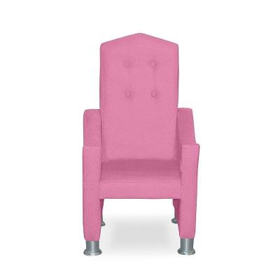 Mini Cadeira Poltrona Infantil Troninho Decorativa Suede Rose
