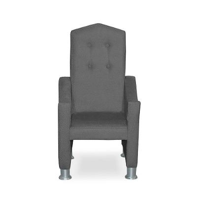 Mini Cadeira Poltrona Infantil Troninho Decorativa Suede Cinza Escuro