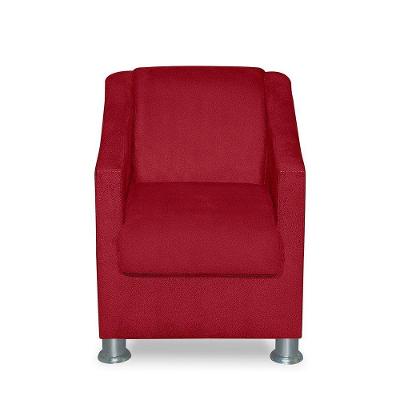 Mini Poltrona Cadeira Infantil Tilla De Criança Suede Vermelho