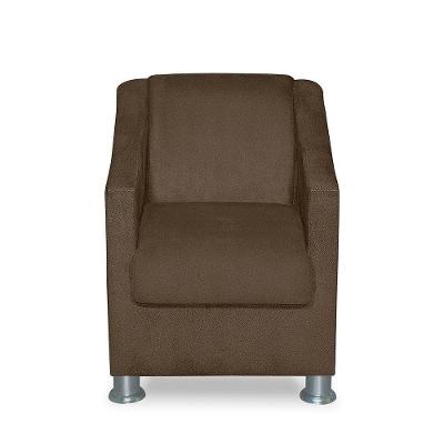 Mini Poltrona Cadeira Infantil Tilla De Criança Suede Marrom