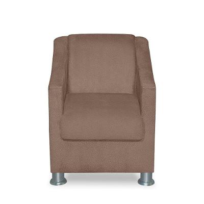 Mini Poltrona Cadeira Infantil Tilla De Criança Suede Cappuccino