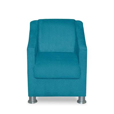 Mini Poltrona Cadeira Infantil Tilla De Criança Suede Azul Tiffany