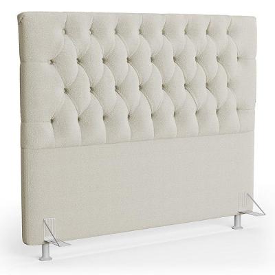 Cabeceira Casal Queen Cama Box 160cm Cristal C16 Bouclê Bege