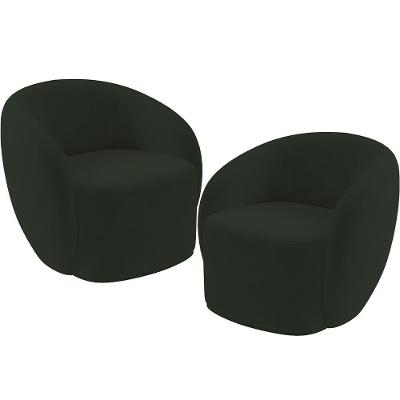 Kit 02 Poltronas Decorativas Para Sala De Estar Living Gliese K01 Veludo Verde