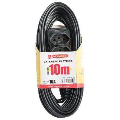 Extensao Cabo Pp Plano 3x0,75 10 Metros Pt 59