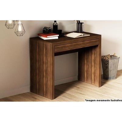 Mesa Escrivaninha Juvenil ME4107 c/ 1 Gaveta Nogal - Tecno Mobili