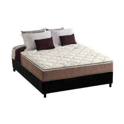 Cama Box Casal: Colchão Espuma Anjos D28/ AG65 Star + Base CRC Suede Black(138x188)