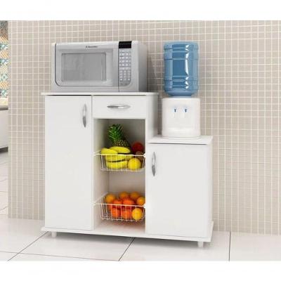 Balcão Com Fruteira 2 Portas 1 Gaveta Diva Branco Notável Móveis Branco