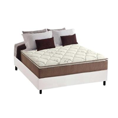 Cama Box Casal: Colchão Ortopédico Anjos D28/ AG65 Star + Base CRC Courano White(138x188)